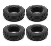 Compatible avec Tamiya 1/14 Semi-remorque Benne Radiocommandée pour Man pour King pour Hauler pour ACTROS 4 Pneus en Caoutchouc Dur De 25 Mm Voiture RC Pneus