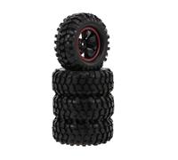 Compatible avec Tamiya CC01 D90 701A 4 Pièces 1/10 1,9 Pouces Tout-Terrain pour Pneus De Voiture pour Rock Crawler 96 Mm Jante Roue en Caoutchouc Hex 12 Pneu Caoutchouc RC