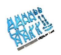 Compatible avec Tamiya Electric pour Hornet Wasp pour Evo 58742 DT02 DT03 1/10 RC Voiture Pièces Upgrade Kit De 8 Pièces en Métal Bras Oscillants Pièces D’Usure Pièces Voiture RC(Blue)
