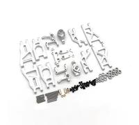 Compatible avec Tamiya Fighter NXGEN DT04 58741 1/10 RC Voiture Pièces Upgrade Kit en Métal Bras Oscillants D’Usure Rc ModèLes DéTachéEs(Silver)