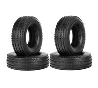Compatible avec Tamiya pour Man pour King pour Hauler 4 Pièces Pneus en Caoutchouc Dur De 25Mm pour Pièces De Mise À Niveau De Benne De Camion Semi-Tracteur 1/14 RC Voiture RC Pneus Jante