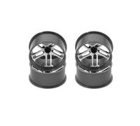 Compatible avec Tamiya pour Mini 4WD RC, Pièces De Mise À Niveau De Voiture, Roues Légères Faites Maison, Roues De Couleur Métal Aluminium De 23.5mm Pièces détachées RC(Gray)