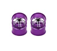 Compatible avec Tamiya pour Mini 4WD RC, Pièces De Mise À Niveau De Voiture, Roues Légères Faites Maison, Roues De Couleur Métal Aluminium De 23.5mm Pièces détachées RC(Purple)