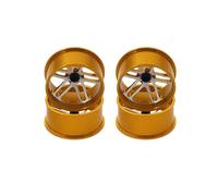 Compatible avec Tamiya pour Mini 4WD RC, Pièces De Mise À Niveau De Voiture, Roues Légères Faites Maison, Roues De Couleur Métal Aluminium De 23.5mm Pièces détachées RC(Yellow)
