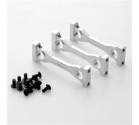 Compatible avec Tamiya pour Scania pour Actros pour Man 1/14 RC Camion Tracteur Remorque Voiture Benne Pièces 3 Pièces Milieu en Métal pour Montage sur Châssis Pièces détachées RC(Silver)