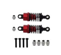 Compatible avec Tamiya pour TT-01 pour TT01 pour TT-02 pour TT02 1/10 RC Car Upgrade Parts 2Pcs Amortisseurs en Alliage D'aluminium Ensemble D'amortisseurs Amortisseur RC(Red)