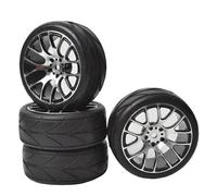 Compatible avec Tamiya pour TT-01 TT-02 TA02 pour HSP pour HPI 4 Pièces 1/10 Voiture À Dérive sur Route Pneus De Voiture Rc Mise À Niveau Accessoires Modifiés Roue Voiture RC