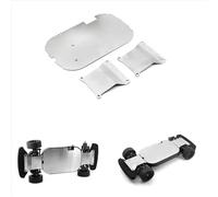Compatible avec Tamiya pour TT01 1/10 RC Échelle Pièces Amélioration Voiture Télécommandée Acier Inoxydable pour Châssis Avant Arrière Protection Anti Dérapage Plaque Améliorations