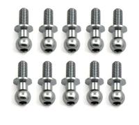 Compatible avec Tamiya pour TT01 pour TT02 pour Sakura D5 1/10 RC Drift Car Pièces Détachées 10 Vis À Tête Sphérique Hexagonale en Métal M3 détachées RC(Silver)