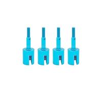 Compatible avec Tamiya pour TT01 TT01E pour TT02 pour TT02B 51006 9005713 1/10 Pièces Voiture Radiocommandée 4 Essieux Et Coupelles Roue en Alliage D'aluminium Pièces Voiture RC(Blue)