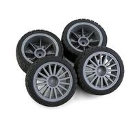 Compatible avec Tamiya pour TT01 TT02 XV01 TA06 PTG2 pour HPI pour KYOSHO WR8 1/10 RC pour Pneu De Voiture De Course Rallye sur Pneu De Route Roue en Plastique Roue Voiture RC(Color3)