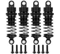 Compatible avec Tamiya pour TT02 1/10 RC Voiture Amélioration Pièces Détachées Et Accessoires 4 Pièces 62 Mm Amortisseurs Hydrauliques en Alliage D'aluminium Amortisseurs RC(Black)
