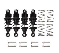 Compatible avec Tamiya pour TT02 pour TT01 M05 M06 1/10 RC Pièces De Drift pour Voitures De Course 4 Amortisseurs Hydrauliques en Aluminium Amortisseurs RC(Black)