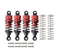 Compatible avec Tamiya pour TT02 pour TT01 M05 M06 1/10 RC Pièces De Drift pour Voitures De Course 4 Amortisseurs Hydrauliques en Aluminium Amortisseurs RC(Red)