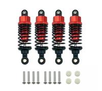 Compatible avec Tamiya pour TT02 pour TT01 pour HPI pour HSP pour Kyosho 1/10 RC Pièces De Voiture sur Route Drift Aluminium Amortisseur À Huile Amortisseur RC(Red)