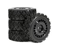 Compatible avec Tamiya pour TT02 TT-01 XV01 PTG-2 DF-03 WR8 4 Pièces Pneus De Rallye RC sur Roues Route Hexagone 12 Mm Pneu Caoutchouc RC