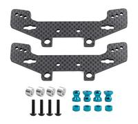 Compatible avec Tamiya pour TT02 TT-02D TT-02R TT-02T 1/10 RC Voiture Pièces Upgrade 1 Jeu De Supports Amortisseurs Avant Arrière Motif Fibre Carbone Améliorations