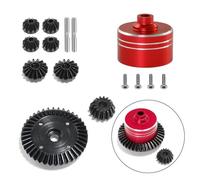 Compatible avec Tamiya pour TT02 TT02B pour XV02 1/10 Accessoires pour Voitures Télécommandées Boîtier De Différentiel en Métal Et Pignon Principal Droit Pièces Mise RC