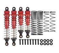Compatible avec Tamiya pour TT02B DF02 DT02 1/10 RC pour Buggy Amélioration Modification Pièces De Rechange Amortisseurs Hydrauliques Amortisseurs RC(Red)