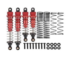 Compatible avec Tamiya pour TT02B DF02 DT02 1/10 RC pour Buggy Amélioration Modification Pièces De Rechange Amortisseurs Hydrauliques Amortisseurs RC(Red)