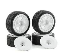 Compatible avec Tamiya pour XV-01 TT-01 TT-02 pour Racing PTG-2 pour HPI WR8 pour HSP 1/10 RC Voiture 8 Pièces 12Mm Hex 65Mm Pneus De Roue en Caoutchouc Voiture RC Pneus Jante