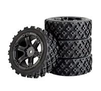 Compatible avec Tamiya pour XV01 pour XV02 pour TA06 pour TT01 pour TT02 1/10 RC pour Roues De Voiture De Course pour Pneus De Rallye Et Pneus De Route 12 Mm Hex Roue Voiture RC(Black,ColorC)