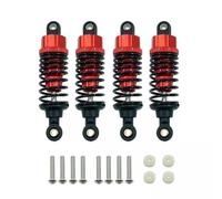 Compatible avec Tamiya TT-02D M-05 M-06 1/10 RC Accessoires De Pièces De Mise À Niveau De Voitures 4PCS Amortisseurs Métalliques 60mm RC Amortisseurs(Red)