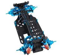Compatible avec Tamiya TT01 Pièces De Voiture RC 1/10 Cadre en Aluminium Et Plastique pour Châssis avec Amortisseurs Roues Entraînement par Courroie pour Bras Oscillant RC Pièces D'auto