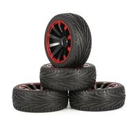 Compatible avec Tamiya TT01 TT02 TA-06 XV-01 PTG-2 pour HPI WR8 pour Kyosho 1/10 RC pour Pneus De Voiture De Course sur Route Touring Drift Car Tyre Wheel Voiture RC Pneus Jante
