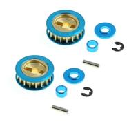 Compatible avec Tamiya XV-01 TA06 1/10 RC Car Upgrades Pièces Accessoires De Remplacement 2 Poulie Métallique 18T 300054450 RC Jouets Améliorations