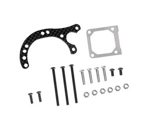 Compatible avec Tamiya XV-01 XV01 1/10 RC Voiture Pièces Upgrade 1 Support Métallique De Radiateur Moteur Finition Motif Fibre Carbone Accessoire