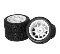 Compatible avec Tamiya XV01 XV02 pour TT01 pour TT02 PTG-2 1/10 RC pour Pièces De Voiture De Course 4 Pièces 68 Mm pour Pneus De Rallye Pneu en Caoutchouc Roue Pneu RC Pièces avec