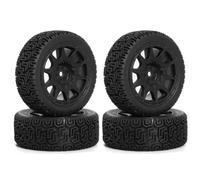 Compatible avec Tamiya XV01 XV02 pour TT01 pour TT02 PTG-2 1/10 RC pour Pièces De Voiture De Course 4 Pièces 68 Mm pour Pneus De Rallye Pneu en Caoutchouc Roue Pneu RC Pièces avec