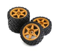 Compatible avec Tamiya XV01 XV02 TA06 TT01 TT02 PTG-2 1/10 RC pour Accessoires De Remplacement De Voiture De Course 4 Pièces 70 Mm Pneu en Caoutchouc Roue Pneu Roues RC