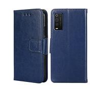 Compatible avec TCL 205/4187D écran 6.22 coque téléphone, coque de protection, cover stand flip livre gel portefeuille protection écran magnétique eco cuir porte cartes compartiment carte (bleu)