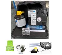 Compatible avec Tesla KIT DE GONFLAGE ET DE RÉPARATION Automatique COMPRESSEUR Pompe À AIR ÉLECTRIQUE ET Liquide D'ÉTANCHÉITÉ 450ML pour Voitures, SUV, Vans, Motos