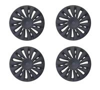 Compatible avec Tesla Model Y 19 Pouces Performance, Jeu de Capuchons de moyeu de Roue, 4 pièces de couvertures de Jante complètes(Matte Black)
