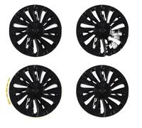 Compatible avec Tesla Model Y 19 Pouces Performance, Jeu de Capuchons de moyeu de Roue, 4 pièces de couvertures de Jante complètes(Bright Black)