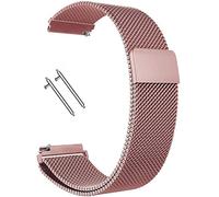 Compatible avec Ticwatch Pro/Asus Vivowatch/LG W 150 / Zenwatch 22 mm Band de montre en maille magnétique en acier inoxydable pour Galaxy Watch 46mm / Watch 3 45 mm Gear S3 Frontier/Femmes