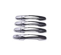 Compatible Avec Toyota Pour Aygo MK2 2015 2016 2017 2018 Accessoires De Style Pour Poignées Porte Voiture, Finition Chromée Noir Brillant Cache Poignée Auto(Silver 0 Button)