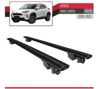 Compatible avec Toyota Yaris Cross 2020-2026 HOOK Model Barres de Toit Railing Porte-Bagages de Voiture Noir Aluminium 2 Barres