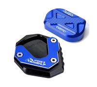 Compatible Avec TRANSALP 750 XL750 XL 750 2023 Moto CNC Colonne Auxiliaire Agrandisseur Béquille Pied Support Latéral Pad TRANSALP750(2 pcs-Blue)