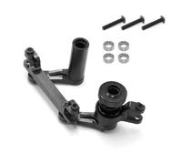 Compatible avec Traxxas pour E-MAXX 1/10 RC Pièces De Mise À Niveau Accessoires Direction en Métal Servo-Sauveur À Biellettes 4945 détachées RC(Black)