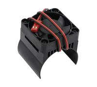 Compatible avec Traxxas pour E-maxx pour E-revo 1/10 RC Pièces De Mise À Niveau De Voiture Accessoires Ventilateur De Refroidissement De Moteur RC en Métal détachées RC(Black)