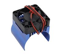 Compatible avec Traxxas pour E-maxx pour E-revo 1/10 RC Pièces De Mise À Niveau De Voiture Accessoires Ventilateur De Refroidissement De Moteur RC en Métal détachées RC(Blue)