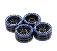 Compatible avec Traxxas pour HSP pour Redcat pour Tamiya pour Axial SCX10 D90 4 Pièces RC Rock Crawlers Parts1.9 Pouces Voiture Jante De Moyeu Roue en Métal Pneu Caoutchouc RC