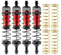 Compatible avec Traxxas pour Mini pour Maxx pour XRT pour TRX4 pour SCX10 1/10 1/16 RC Pièces Détachées pour Voitures Ressorts De 92 Mm Amortisseur Amortisseurs RC(Red)