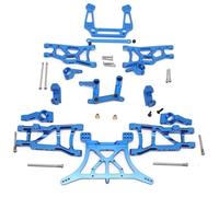 Compatible avec Traxxas pour Slash 2WD pour VXL 1/10 RC Mises À Niveau De Voiture Pièces Accessoires Kit en Métal Bras De Suspension Tour De Choc Bloc De Direction Pièces détachées RC(Blue)