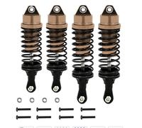 Compatible avec Traxxas pour Slash 4x4 2 Roues Motrices 1/10 RC Camion Voiture Pièces De Mise À Niveau Pièces De Modification Alliage Métal Amortisseur Amortisseurs RC(Brown)