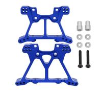 Compatible avec Traxxas pour Slash 4x4 4WD 1/10 Accessoires De Pièces De Voiture RC Ensemble De Tour D'amortisseur Avant Et Arrière en Aluminium en Métal 6838 6839 Pièces détachées RC(Blue)